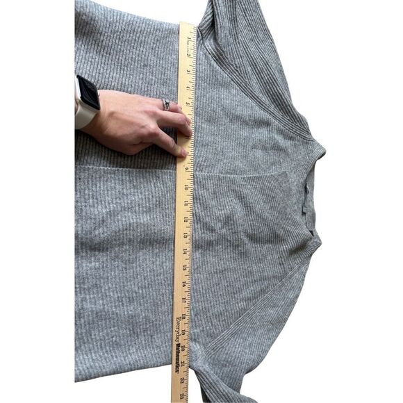 Vince Drape Wool Cashmere Open Front Gray Cardigan sz M retail $395 - Picture 9 of 12